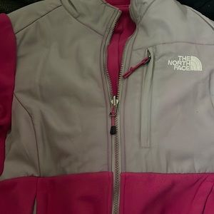 pink & grey North Face Jacket